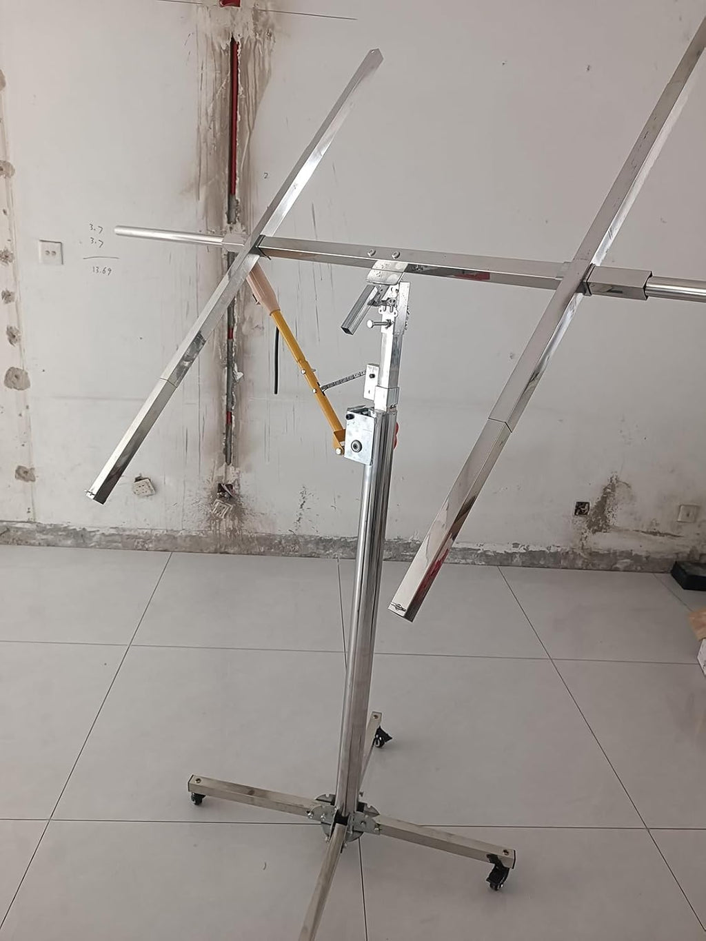 Drywall Lift Panel Hoist Dry Wall Rolling Panel for Sheetrock, Construction Tools - Easy Assembly Dry Wall Rolling Panel - 3.2m/3.7m/4m Heavy Duty Sheetrock Lift Construction Tools(4m/13.1ft)