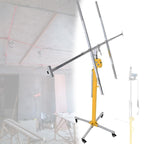 3.5/4/4.5/5m Drywall Lift Movable, 110LBS Heavy Duty Drywall Hoist Panel Lifter with Adjustable Telescopic Arm & 4 Locking Wheels, Foldable Sheetrock Hoist for Construction,4m