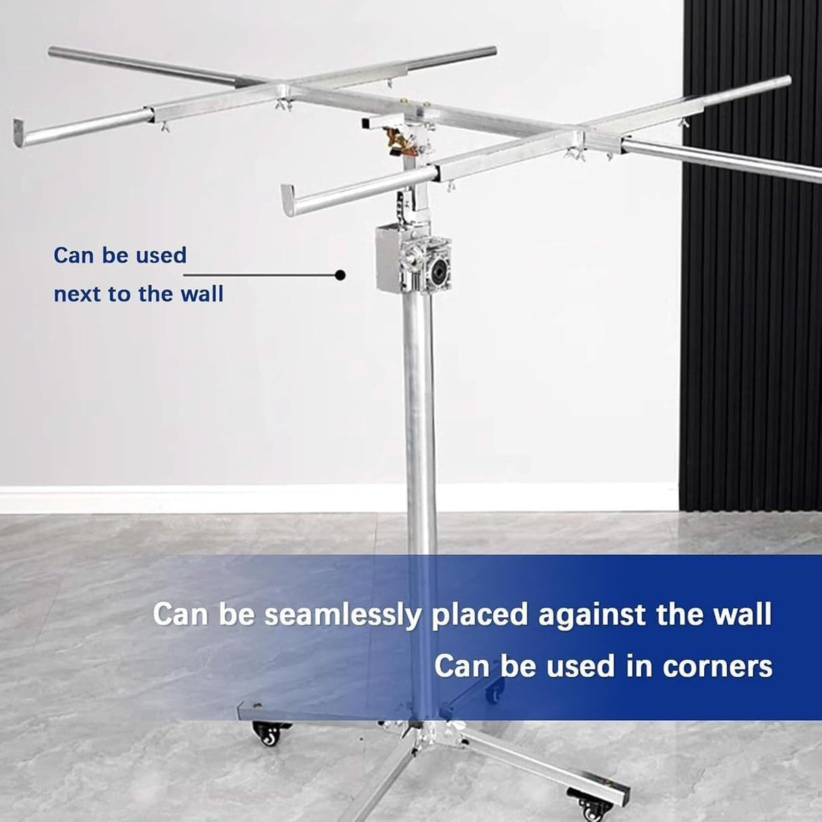 Drywall Lifter - Heavy Duty Portable Lift Jack Tool with Lockable Wheels, Durable Metal Construction for Easy Drywall Handling