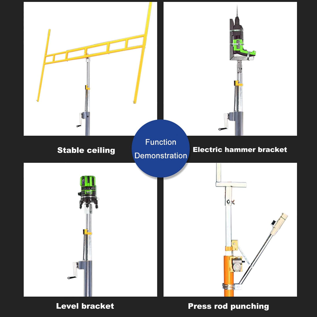 Drywall Lift Panel Hoist, Easy to Operate Stable and Durable Sheetrock Lift Tool Four-in-one Suitable for Construction Sites Residences Hotels and Other Decoration Scenes(3.2m)