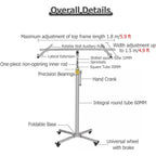 Safe Plate Lifter Tool, Heavy-Duty Drywall Sheet Lifter, 360° Adjustable Sheetrock Lifter with Rolling Casters & Extendable Arm, for DIY, Home Improvement