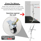 JYHHCYS 10/12/13ft Drywall Panel Lift for Walls and Ceilings, Heavy Duty Foldable Sheetrock Hoist with Adjustable Extension Arm and Casters, for Improvement(Height up to 3.2m/10.5ft)