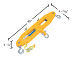 Vestil FLB-D-6 Steel Forklift Lifting Beam 40 in. x 4-7/8 in. x 17-1/16 in. 6,000 Lb. Capacity Yellow
