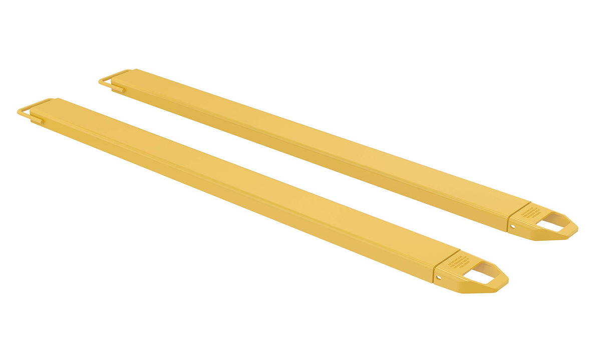 Vestil FE-6-84 Steel Fork Extensions 6 in. x 84 in. 4,000 Lb. Capacity Yellow