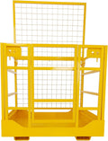 43"x45" Forklift Platform Safety Cage,Work Platform for Loader,Man Basket for Forklift,1800lbs Capacity with Safety Harness & Lock,2-Man Collapsible Lift Basket for Lifting Loader (Orange NO Wheels)