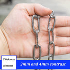 Chain Dog Collar,Clothes Chain Dog Chain (shepherd Dog) Stainless Steel Chain Safety Chain Anti-theft Chain Pet Chain Garden Coil Chain Stainless Steel Coiled Chain Load Bearing:176lbs(80kg)