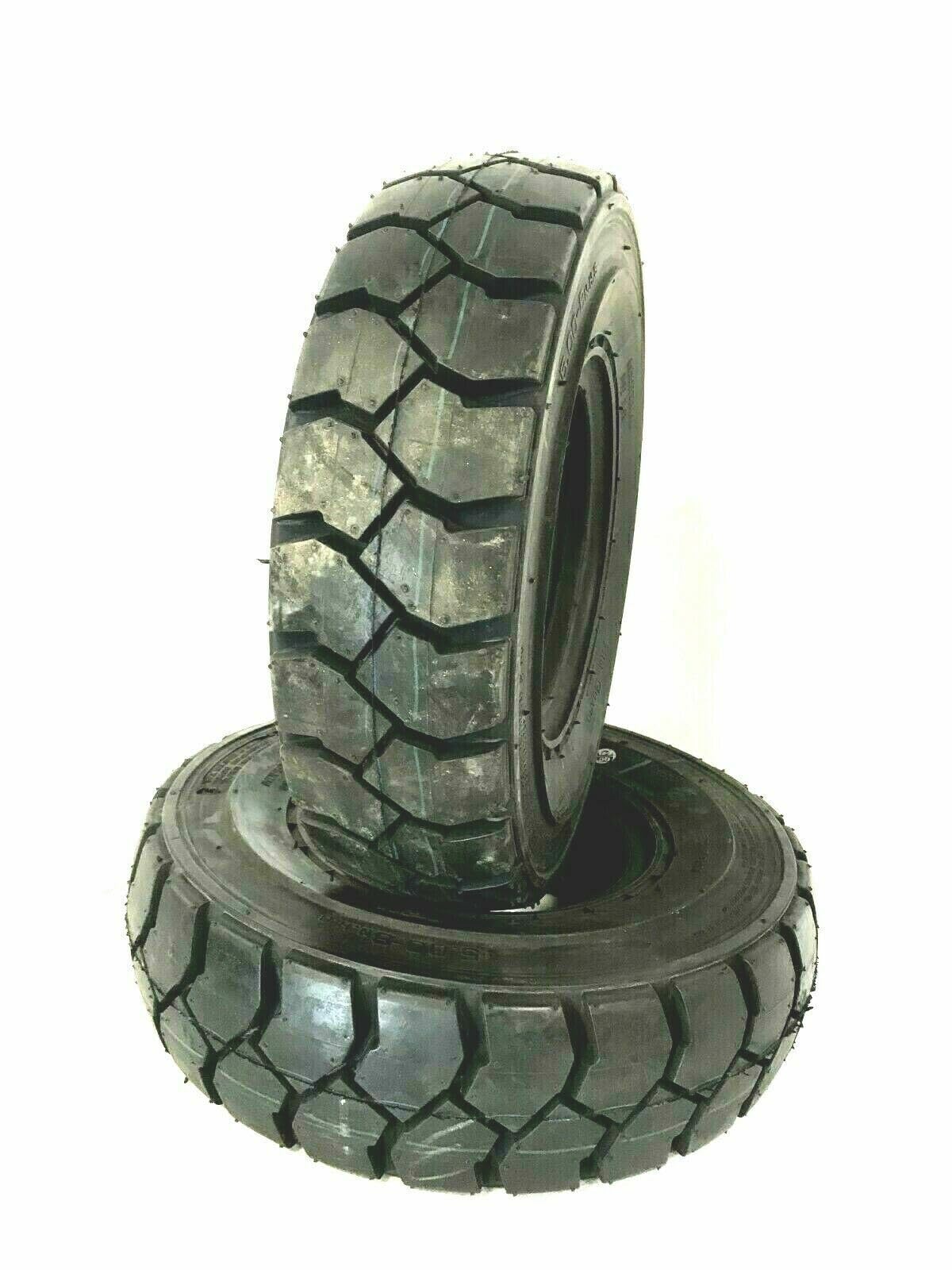 Two 6.00-9 Forklift Tires Tubes & Flaps Fork Truck 6.00-9 600-9 Heavy Duty 10 Ply Rated Load E Industrial Commercial Durable Tires Tubes for Garden