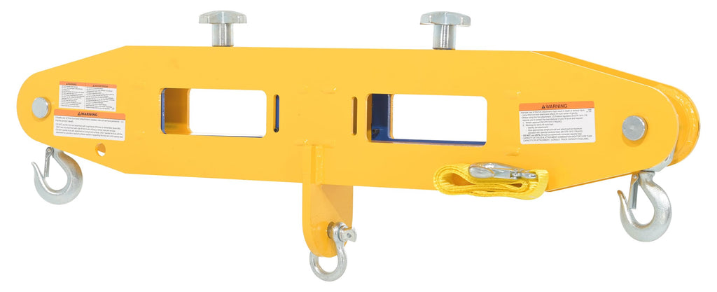 Vestil FLB-D-4 Steel Forklift Lifting Beam 40 in. x 4-7/8 in. x 17-1/16 in. 4,000 Lb. Capacity Yellow
