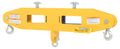 Vestil FLB-D-4 Steel Forklift Lifting Beam 40 in. x 4-7/8 in. x 17-1/16 in. 4,000 Lb. Capacity Yellow