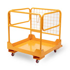 36"x36" inch Forklift Safety Cage Work Platform 1150LBS Capacity Heavy Duty Forklift Man Basket with 4 Swivel Casters for Aerial Jobs