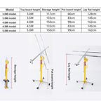 Drywall Lift, Stable and Durable with Casters Drywall Lifter Can Be Locked by Casters Sheetrock Lift Easy to Operate Convenient and Labor-Saving Woodworking Construction Tools(3M)