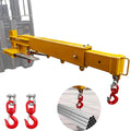Forklift Jib Boom Crane 6,000 LB Lift Capacity,Attachments Fork Mounted Adjustable Hoist Jib Boom Crane with 2 Hook, Forklift Boom Attachment Towing Handling Equipment