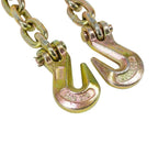 Mytee Products 2 Pack NEW 3/8" x 16' Grade 70 Transport Chain Made in USA! with G70 Grab Hooks