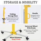 Drywall Jack Lift for Ceilings, Heavy Duty Drywall Lift, Rolling Drywall Lift Panel Lift, Adjustable Drywall Jack Lift, Steel Construction Tools ()