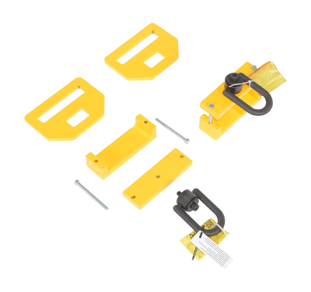 Vestil FTDC-6-4400 Steel Forklift Tie Down Clamps 2-1/2 In. x 8-1/4 In. x 8-1/2 In. 4400 Lb. Capacity Yellow