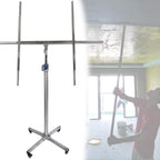 Drywall Lift Hoist with Adjustable Arm and Wheels, Heavy-Duty Labor-Saving Construction Tool for Panel Lifting