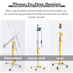 JYHHCYS Drywall Jack Lift for Ceiling and Walls, 10Ft 11Feet 13Foot 15' 16Ft Tall Rolling Sheetrock Lift with Universal Wheel, Drywall Panel Hoist for Gypsum/Wooden/Metal/PVC Board(4 m/13.1 ft)