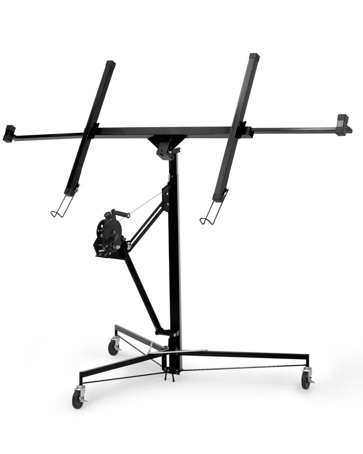 13ft Heavy-Duty Drywall Lift – 150LB Capacity Sheetrock Panel Hoist for Ceiling Installation, Single-Person Adjustable Material Lifter – Black