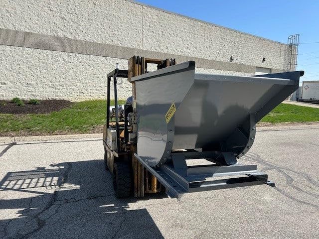 1 Yard Dumping Hopper for Forklifts – 1 Cubic Yard Steel Self-Dumping Hopper, 4000 lb Capacity, Heavy Duty Forklift Waste & Material Handling Hopper