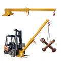 6600LB Forklift Mobile Crane, 12FT Maximum Extension Arm Attachments, Adjustable Angle Jib Boom Crane, W/Telescopic Boom and Hook, for Forklift Towing Handling