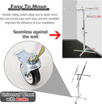 Lockable Board Sheetrock Lift for Site Construction - 110 Lbs Load Capacity Panel Hoist Lift w/Adjustable Telescopic Arm - Tiltable Rotation Panel(Max H 3.2m/126in/10.5ft)