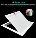 Lockable Ceiling Access Panel 11x26in - Drywall Lift Attic Door for Easy Inspection & Service - Perfect for Electrical, Plumbing & Cable Access - Durable Hatch Door Solution