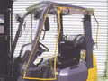 Full Forklift Cab Enclosure Cover Clear Vinyl Fits Clark Standard Size Truck Windshield Rain Canopy Cover, Waterproof Vinyl for UV Protection