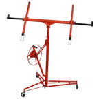 Drywall Lift Panel 13' Hoist Jack Lifter, Red Steel Adjustable Height Home & Commercial Use Versatile