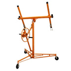 Heavy-Duty Drywall Lift, 16ft Ceiling Hoist, 150lbs Capacity, Steel Construction, Foldable with 4" Casters, Easy Assembly, for Commercial/Home Use