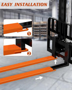 96" Pallet Forklift Extensions, Heavy Duty Fork Extensions 4600 LBS Capacity 4.5" Width for Forklifts, 1 Pair for Forklift Truck,Orange