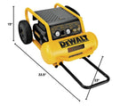 DEWALT Air Compressor, 225-PSI Max, Hand Carry with Wheels, 4-1/2 Gallon (D55146)