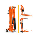 Mobile Single-arm Lift Multi-Function Folding Crane Heavy-Duty Hydraulic Lifting Crane Hanger 1100/2200 / 4400lb (Load 1100lb)
