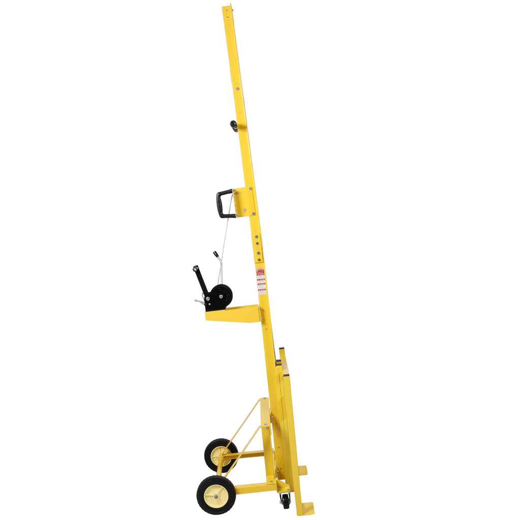 Drywall Panel Lift for Wall Installation, 10ft Heavy Duty Drywall Lifter with 150 lbs Load Capacity, Self-Locking Winch, Supports 16x4 ft Panels, Sheetrock Lift for Drywall, OSB, Cement Board