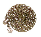 Mytee Products 2 Pack 1/2 Inch x 20 FT Grade 70 Binder Chain with Clevis Grab Hooks - G70 Transport Tow Chain - 11,300 Lbs Working Load Limit