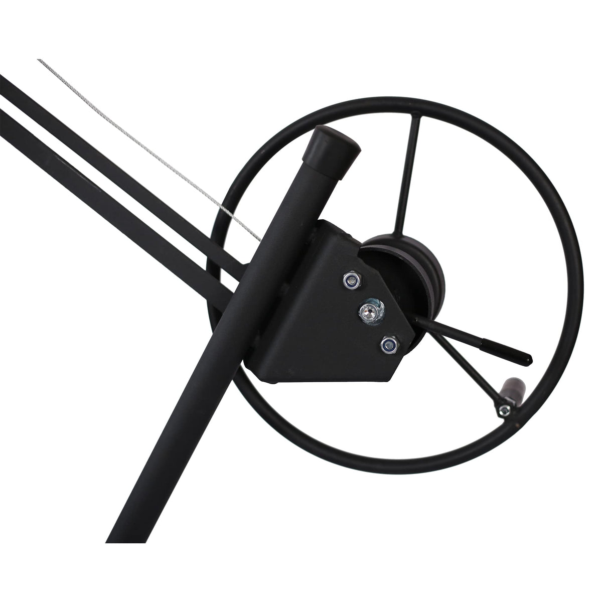 Tidyard Drywall Panel Hoist, Rolling Drywall Lift with Built-in Winch Brake, 16 ft Adjustable Height Steel Frame Cradle Hoist for Ceiling and Wall Installation