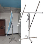 Panel Hoist Jack Lifter with Rolling Caster Wheels - Sheetrock Lift Drywall Lift Extension - Portable Adjustable Telescopic Arm Panel Hoist Jack Tool Labor Saving(3.7m/12.1ft+accessory)