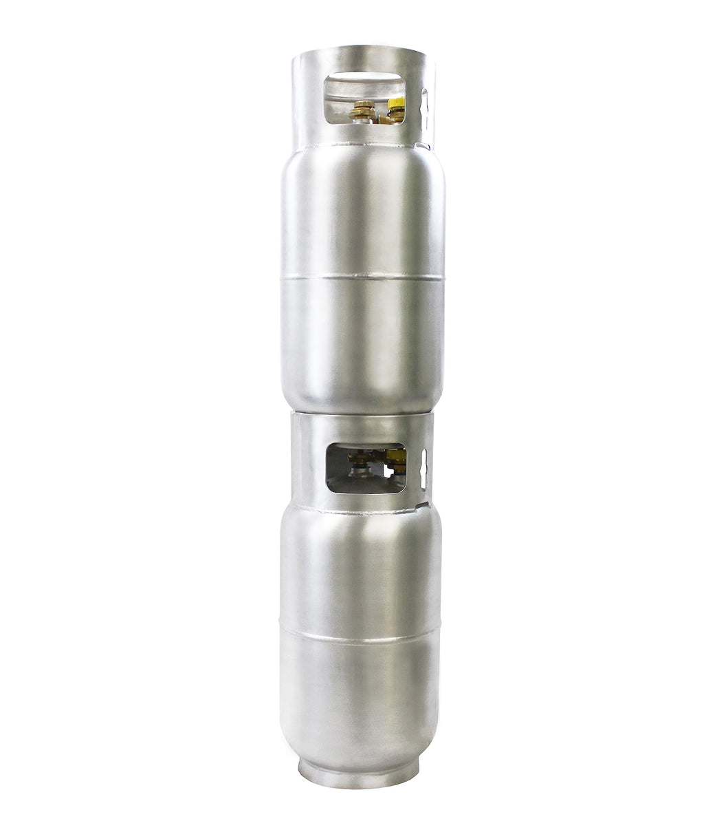 Flame King 33.5lb Aluminum Forklift Propane Tank with Gauge, DOT and TC Compliant, Lightweight, Rugged-Designed