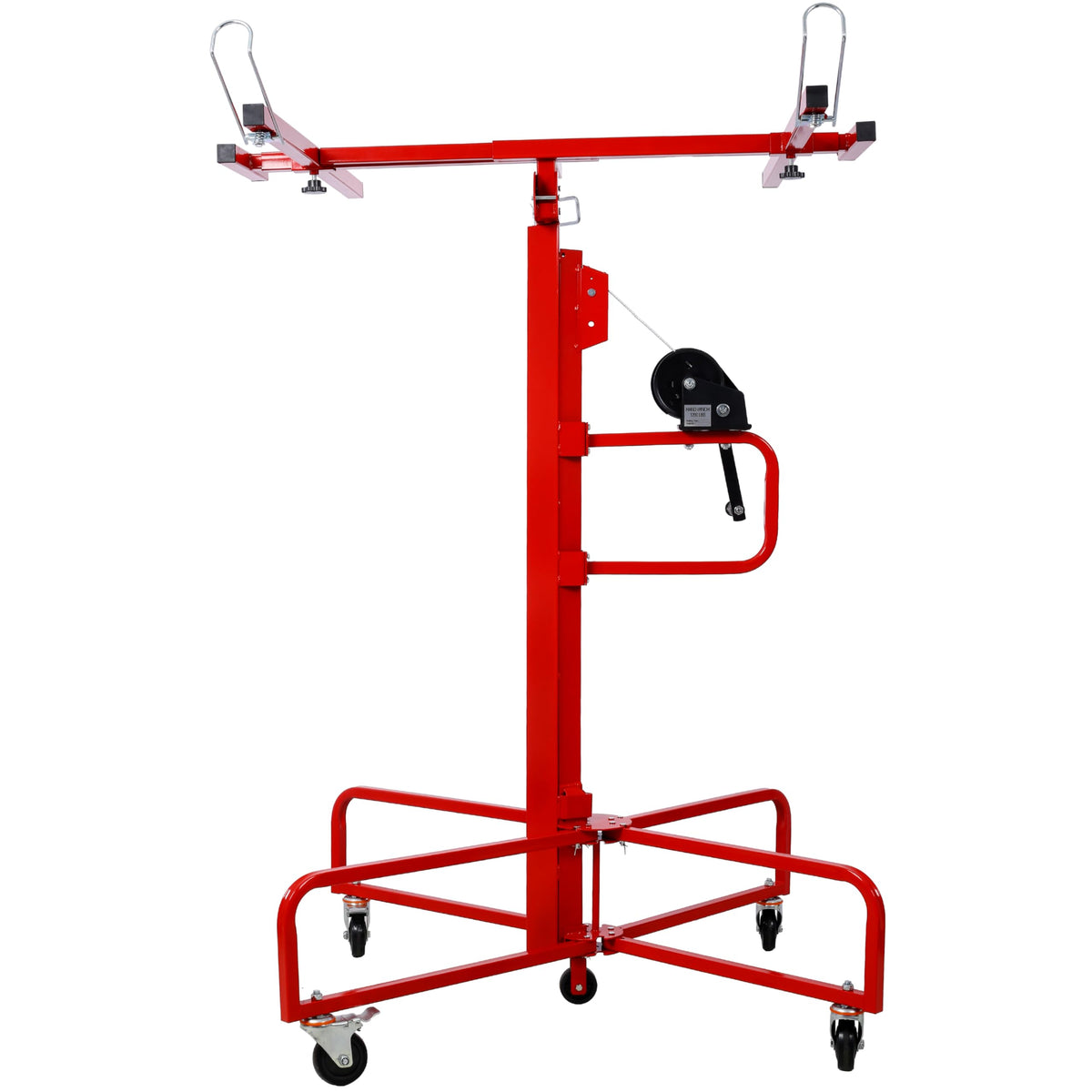 Drywall Lift 16 FT, Sheetrock Lift Drywall Lift for Ceiling, Drywall Panel Hoist 360° Adjustable Foldable, 150 Lbs Heavy Duty Drywall Lifter for Home Improvement (Red)