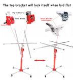 Drywall Lift Red Drywall Rolling Lifter Panel, 10/11.5/13/14.7/16.4 Ft Sheetrock Lifting Tools, Adjustable Ceiling Board Hoist Commercial, for Workshop Garage(3.0 m(10ft))