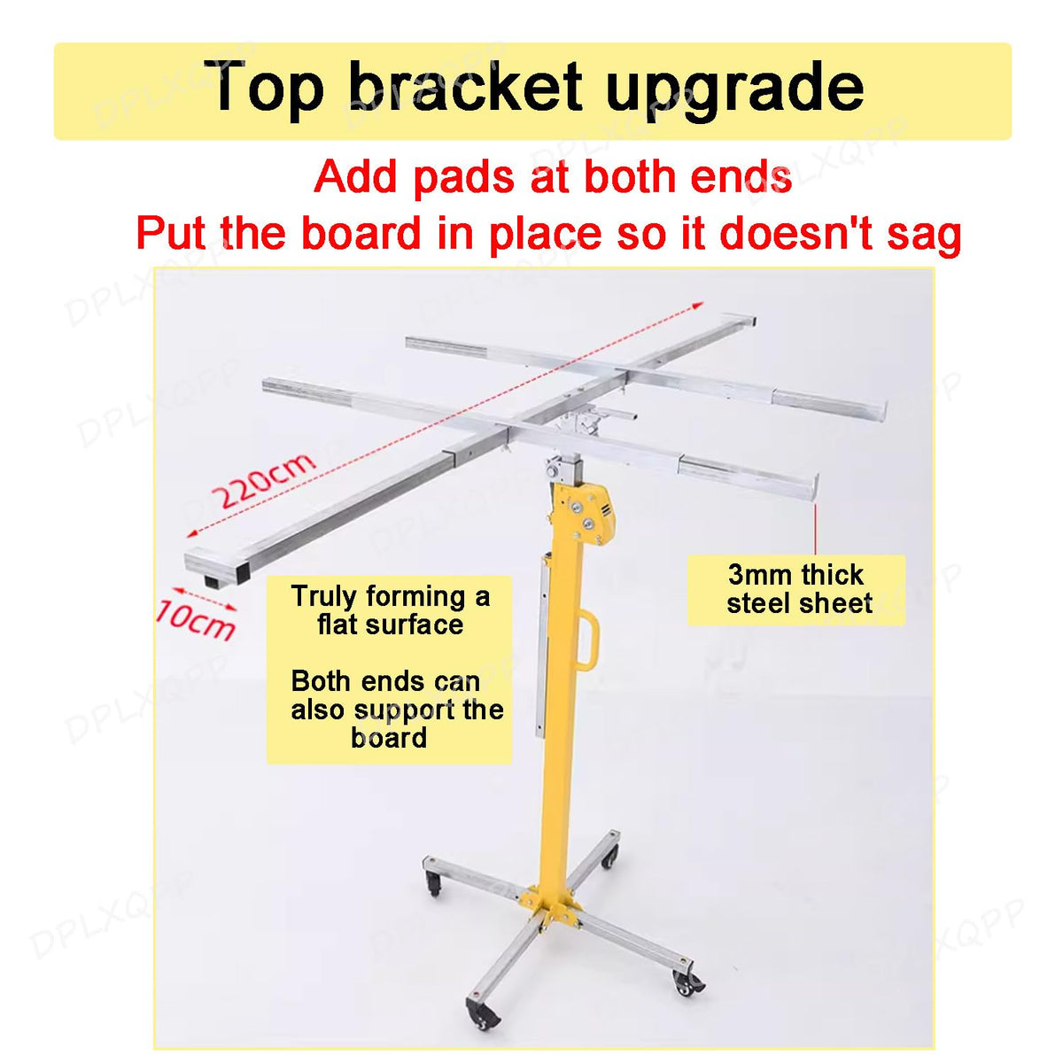 Premium 3-in-1 Ceiling Construction Lift,Heavy 3mm Steel Frame with Powder Coating,5m Max Height,Portable Foldable Design,Perfect for Drywall,Panels Installation,4m