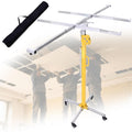 Galvanized Steel Drywall Panel Lift,3m to 5m Extendable Height,50kg Weight Capacity,4 Locking Casters for Stability,Includes Punch Bracket for Precision Ceiling Installation,DIY & Contractor,4m