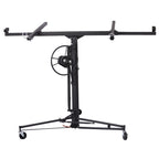 13' Drywall Lift Panel Hoist Jack Lifter - 150 Lbs Capacity, One-Person Operation,Welded Steel Construction with Powder Coating, Adjustable Telescopic Arm (5.15'-13'), Built-in Winch & Brake (Black)