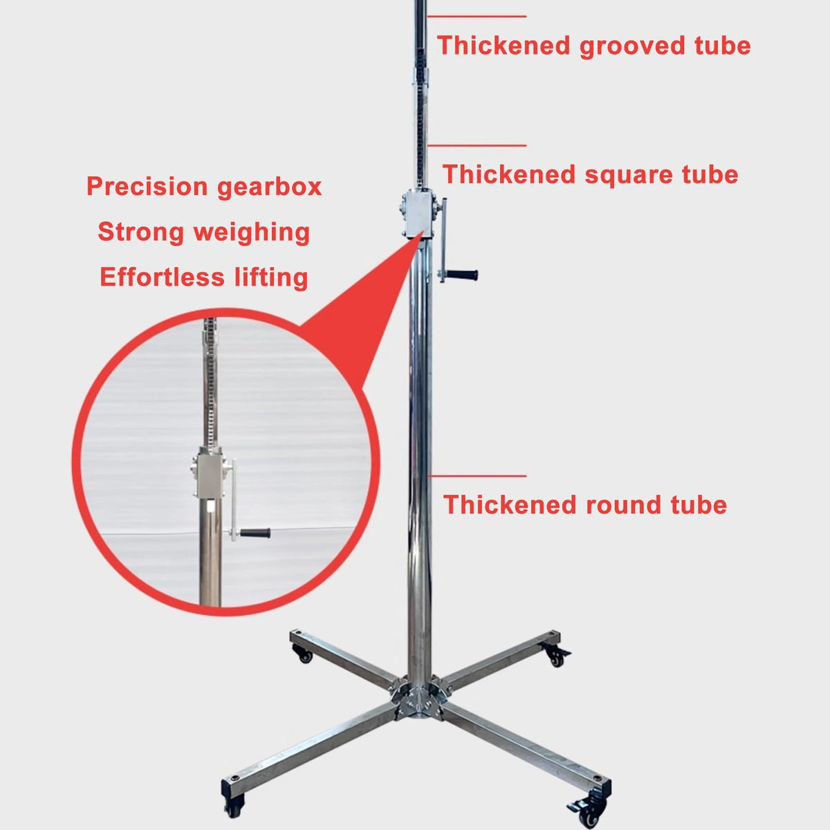 Drywall Jack Lift, Sheetrock Lift Drywall Lift Adjustable Telescopic Arm Can Be Locked by Casters Easy to Operate Convenient and Labor-Saving Air Conditioning Light Installation to,4.1M