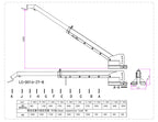 Jumbo Bag Forklift Jib Boom Crane Truss. 0-45 Degrees Tilt Angle
