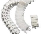 1Meters Width:63mm/70mm/83mm/103mm POM Crescent Chain Plate Seamless Flexible Plate Chain White Dairy Conveying Chain(83mm)