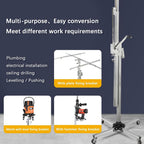 Heavy Duty Drywall Lift, Plasterboard Lifter Plaster Board Lifter Jack Tools,Portable Drywall Board Lifter with Lockable Wheels,Metal Material (3.2m)