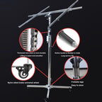 Drywall Jack Lift, Sheetrock Lift Drywall Lift Adjustable Telescopic Arm Can Be Locked by Casters Easy to Operate Convenient and Labor-Saving Air Conditioning Light Installation to,4.1M