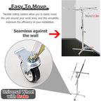 Safe Plate Lifter Tool, Heavy-Duty Drywall Sheet Lifter, 360° Adjustable Sheetrock Lifter with Rolling Casters & Extendable Arm, for DIY, Home Improvement