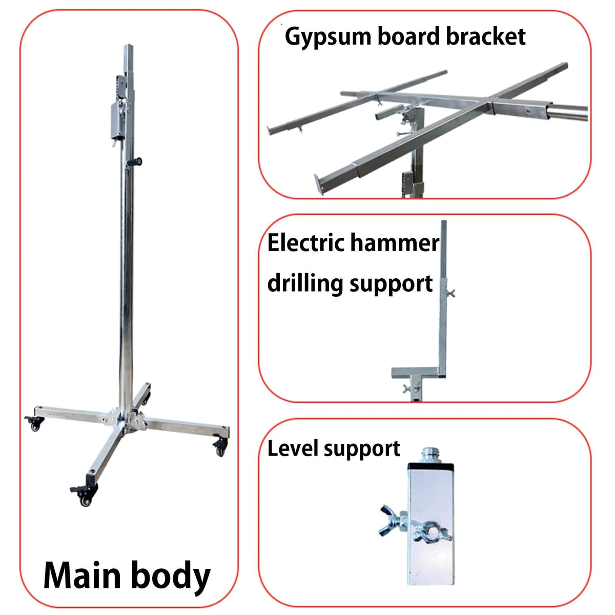 Drywall Lift Panel Hoist, Drywall Lift Panel Hoist with Telescopic Arm, Drywall Lifter for Home Improvement, Suitable for Carpentry, Residential and Commercial Use(3M)