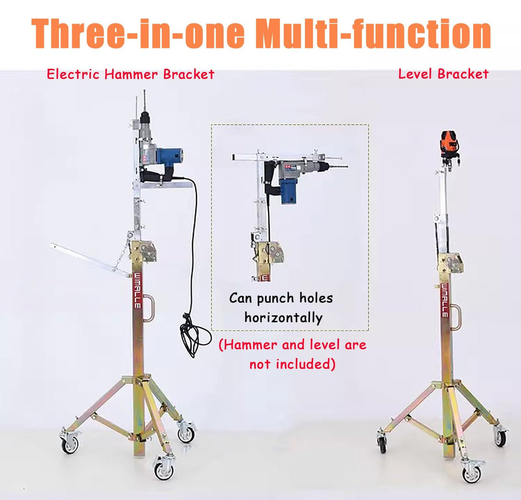 Drywall Lift Heavy Duty Sheetrock Lifters for Drywall, 10/11.5 Ft Plasterboard Lifter Panel Hoist with Lockable Wheels, Commercial Sheet Lift Assist Tool(3.0 m(10ft))